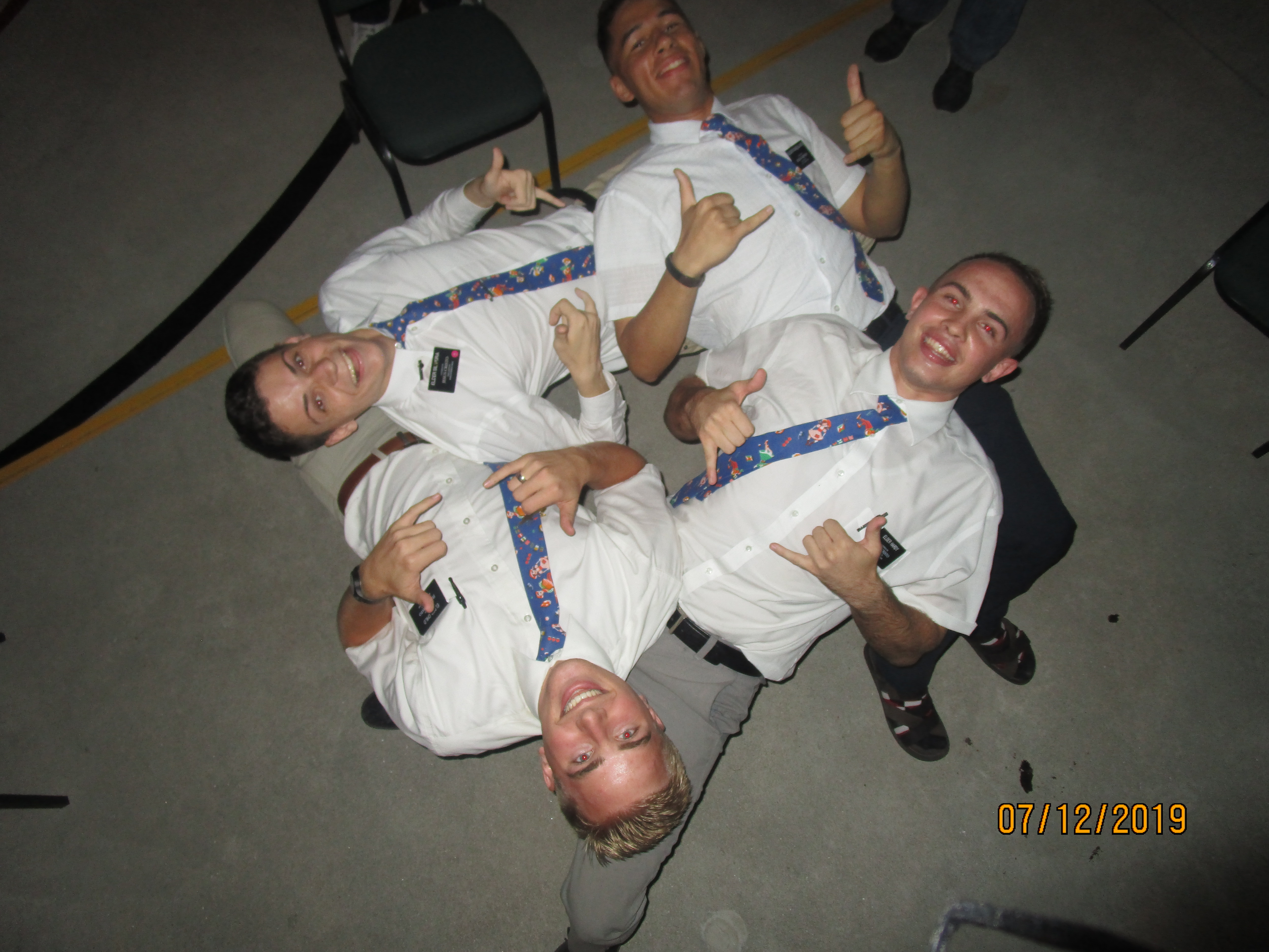 Festa Junina 2019 in the Rio das Ostras ward with Elder Hardy, Elder Silveira, and Elder Oliveira